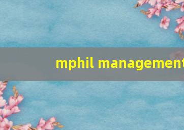 mphil management